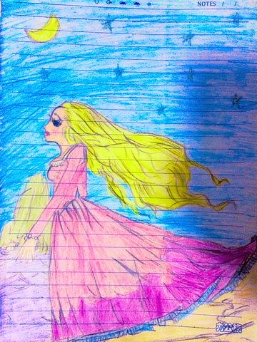 几年前画的 那时候幼稚喜欢海的女儿😂